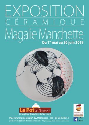 Exposition mai-juin 2019 Magalie MANCHETTE au pot à l'Envers à Moissac.