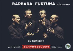 Concert Barbara Furtuna à Saint André de l'Eure à Eglise à 20:30