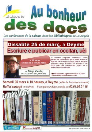 Conférence en occitan > Escriure e publicar en occitan uèi, par Sèrgi Viaule