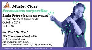 Master Class Percussions Corporelles avec Leela Petronio (Hip Tap Project)