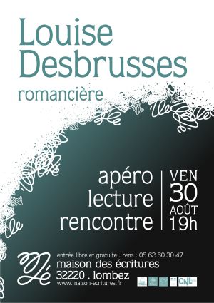 Apéro-Lecture : Rencontre avec la romancière Louise Desbrusses