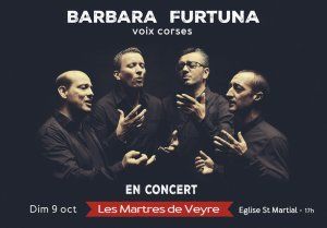 Concert Barbara Furtuna à Les Martres de Veyre (63) Eglise Saint Martial à 17h00
