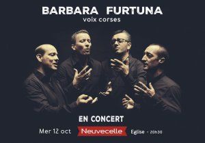 Concert de Barbara Furtuna Mercredi 12 octobre à l'Eglise de Neuvecelle (74) à 20h30 