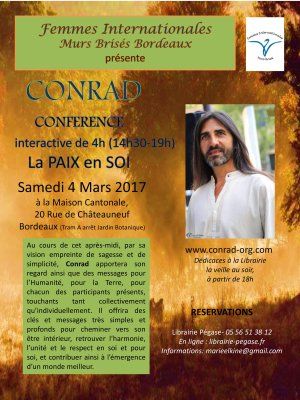Conférence interactive de 4h00 avec CONRAD : "La Paix en soi"