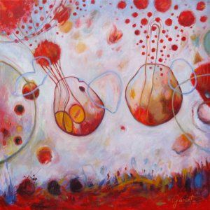 "Mondes éthériques", peinture de Christine Garuet