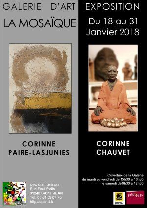 Corinne Paire-Lasjunie peintre et Corinne Chauvet sculptrice 