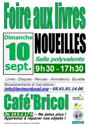 Fête du réemploi : Foire aux livres d'occasion et Café' Bricol à Noueilles