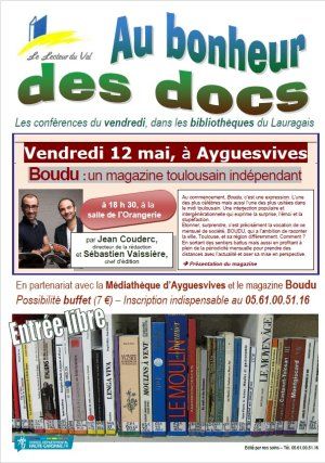 Conférence > BOUDU : à la découverte d'un magazine toulousain indépendant, par Jean Couderc et Sébastien Vaissière