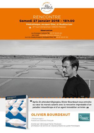 Rencontre littéraire : La ville de Pessac accueille l'auteur Olivier Bourdeaut