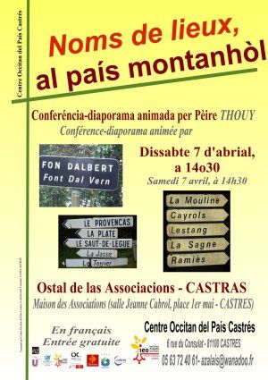 Conférence-diaporama « Noms de lieux al país montanhòl : un trésor, des témoignages »
