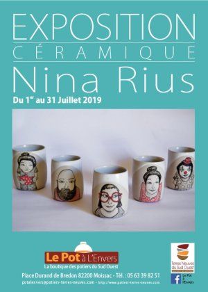 Exposition juillet 2019 Nina Rius au Pot à l'Envers à Moissac