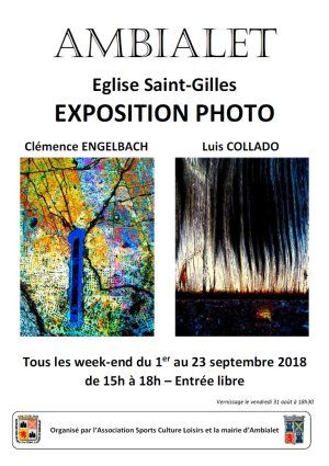 Exposition de photographies - Clémence ENGELBACH et Luis COLLADO - du 1er au 23 septembre 2018