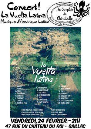 Concert au Chinabulle ! La Vuelta Latina