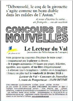 Concours de nouvelles, en français ou en occitan, jusqu'au 16 février 2018