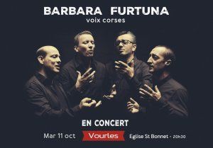 Concert Barbara Furtuna Mardi 11 octobre à l'Eglise Saint Bonnet de Vourles (69) à 20h30
