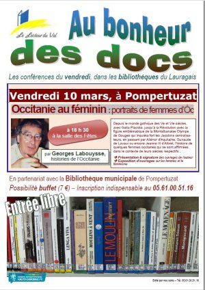 Conférence > Occitanie au féminin : portraits de femmes d'Oc, par Georges Labouysse