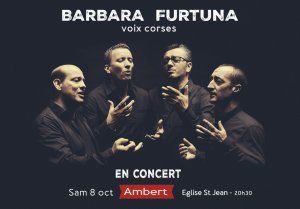 Concert Barbara Furtuna à Ambert (63) Eglise Saint Jean à 20h30