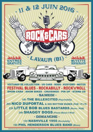 Festival ROCK'&'CARS à Lavaur (81) les 11 et 12 juin 2016