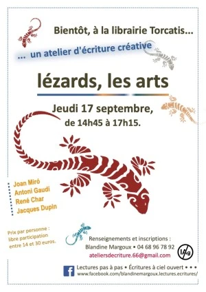 Lézards, les arts • Atelier d'écriture créative