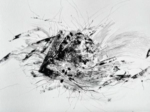 ERIC DABANCOURT . Les valeurs du noir ... dessins et gravures . Galerie Daniel Vignal