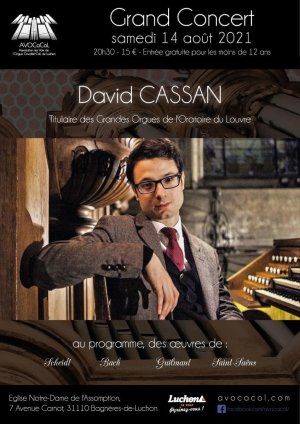 Grand Concert d'Orgue par David Cassan, titulaire des Grandes Orgues de l'Oratoire du Louvre