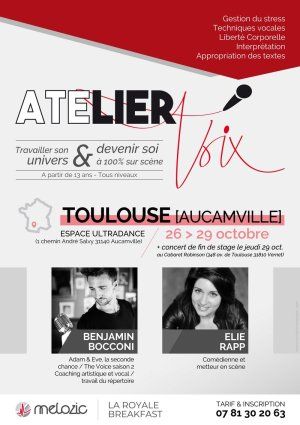 Atelier Voix - Région Toulousaine - 26 Au 29 Oct. 2020