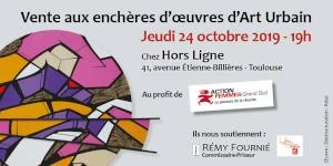 Vente aux enchères d'oeuvres d'Art Urbain au profit de Action Femmes Grand Sud