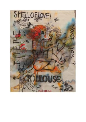 Dessin, peinture et broderies sur tissus