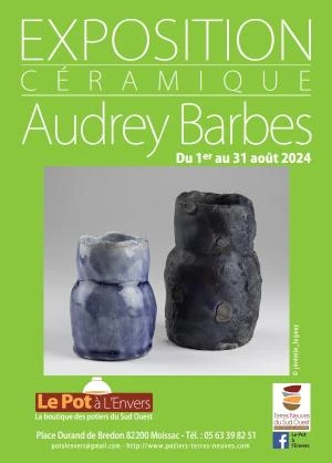 Exposition août 2024 Audrey Barbes au Pot à l'Envers à Moissac.