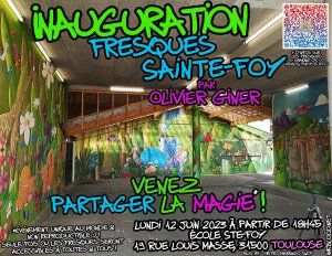 [INAUGURATION] Fresques murales école Sainte Foy par Olivier Giner