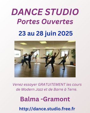 Dance Studio Portes Ouvertes du 23 au 28 juin 2025