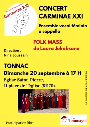 Tonnac Concert chœur féminin Carminae XXI