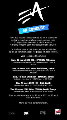 EVA EN CONCERT ANNULÉ