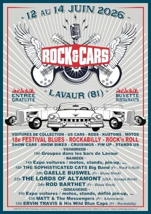 Festival ROCK'&'CARS à Lavaur (81) du 12 au 14 juin 2026