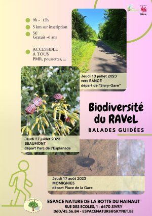 Biodiversité du RAVeL : balades guidées