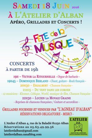 Fête de la Musique à L'Atelier d'Alban