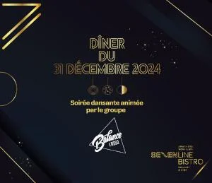 Réveillon du Nouvel An au SevenBistro : Une Soirée Gourmande et Musicale