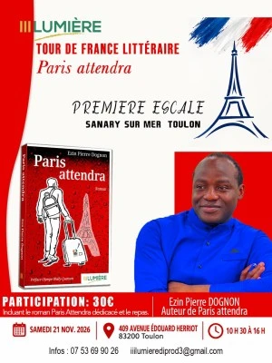  Tour de France Littéraire dans le Var - Dr Ezin Pierre DOGNON à Toulon/Sanary-sur-Mer 