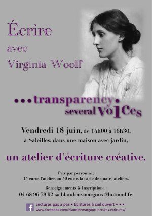 Transpar-être, écrire avec Virginia Woolf • Atelier d'écriture