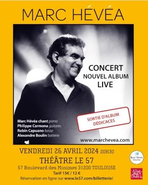 Concert et Nouvel album MARC HÉVÉA "OPTIMISTE LIVE »