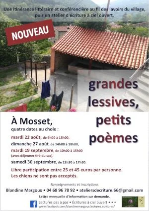 Grandes lessives, petits poèmes • Itinérance & Atelier d'écriture