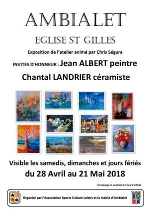 Exposition de l'atelier de peinture d'Ambialet du 28 avril au 21 mai 2018