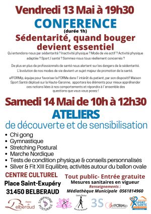Conférence & Ateliers : Sédentarité, quand bouger devient essentiel