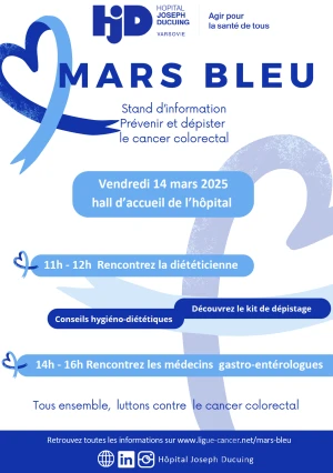 Rendez-vous à l'Hôpital Joseph Ducuing pour Mars Bleu