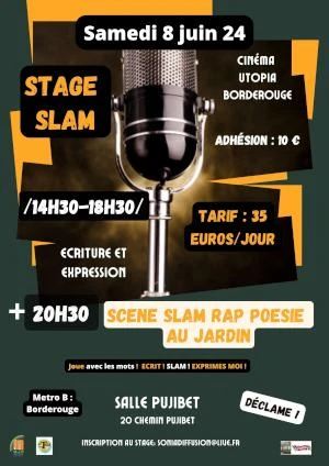 stage ecriture slam et poésie + scène "des mots à l' appel"