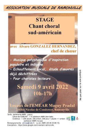 Stage : "Chants Sud-américains"