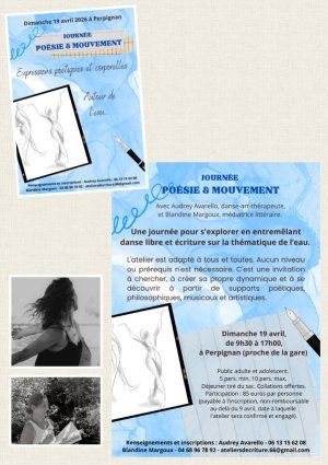 Poésie & Mouvement • Expressions poétiques et corporelles sur le thème de l'eau