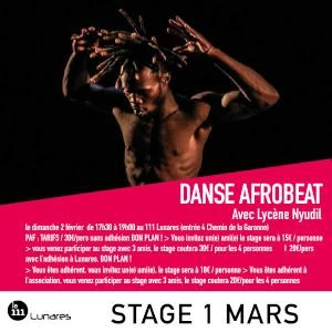 Stage Afrobeat avec Lycène Nyudil
