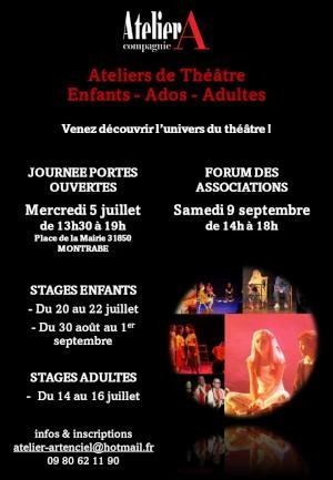 Portes ouvertes Ateliers théâtre et stages théâtre