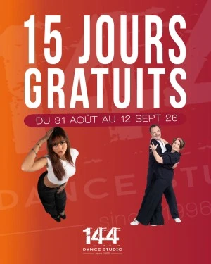 15 jours gratuits au 144 Dance Studio